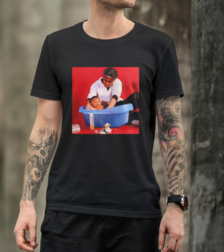 Mbappé Yamal Bath Time Meme With Baby In Blue Tub And Duck T-Shirt