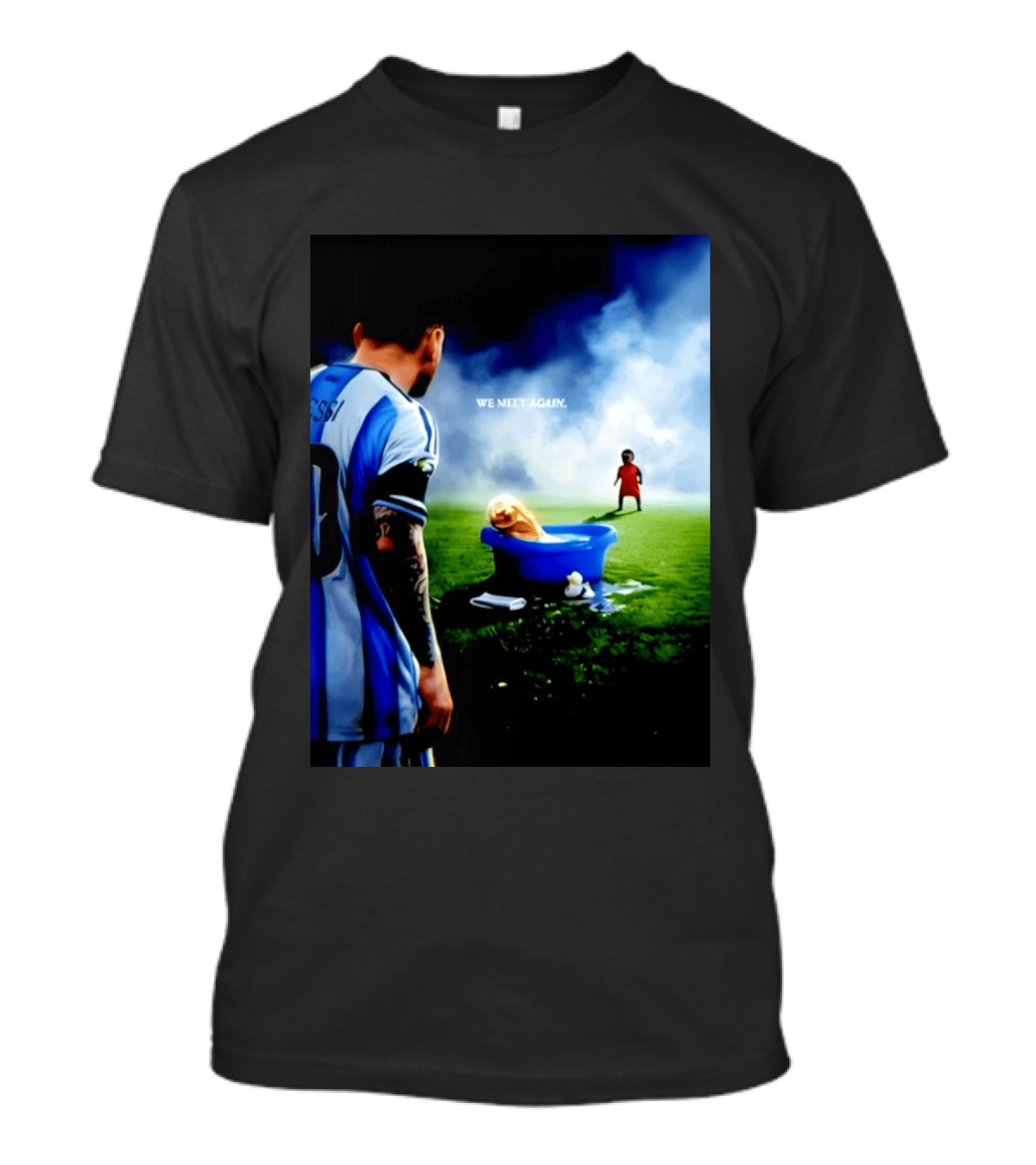 Messi X Lamine Yamal We Meet Again Argentina Spain Meme Football Scene T-Shirt