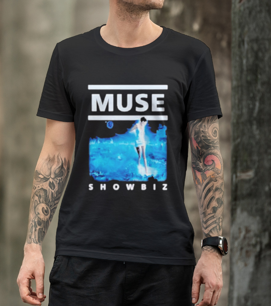Muse Showbiz Album Cover Art Blue Aesthetic T-Shirt