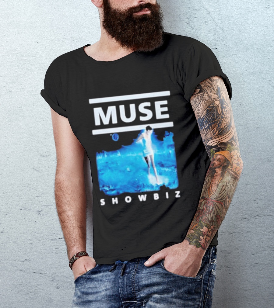 Muse Showbiz Album Cover Art Blue Aesthetic T-Shirt