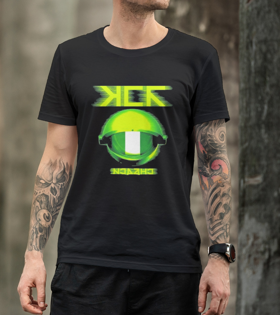 My Chemical Romance MCR Neon Green Glitch Helmet Italy Florence Visarno Arena 15 July 2026 T-Shirt