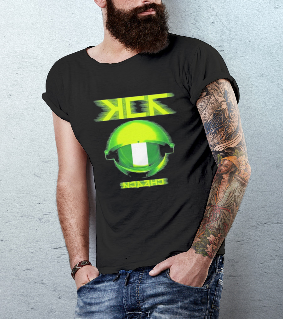My Chemical Romance MCR Neon Green Glitch Helmet Italy Florence Visarno Arena 15 July 2026 T-Shirt