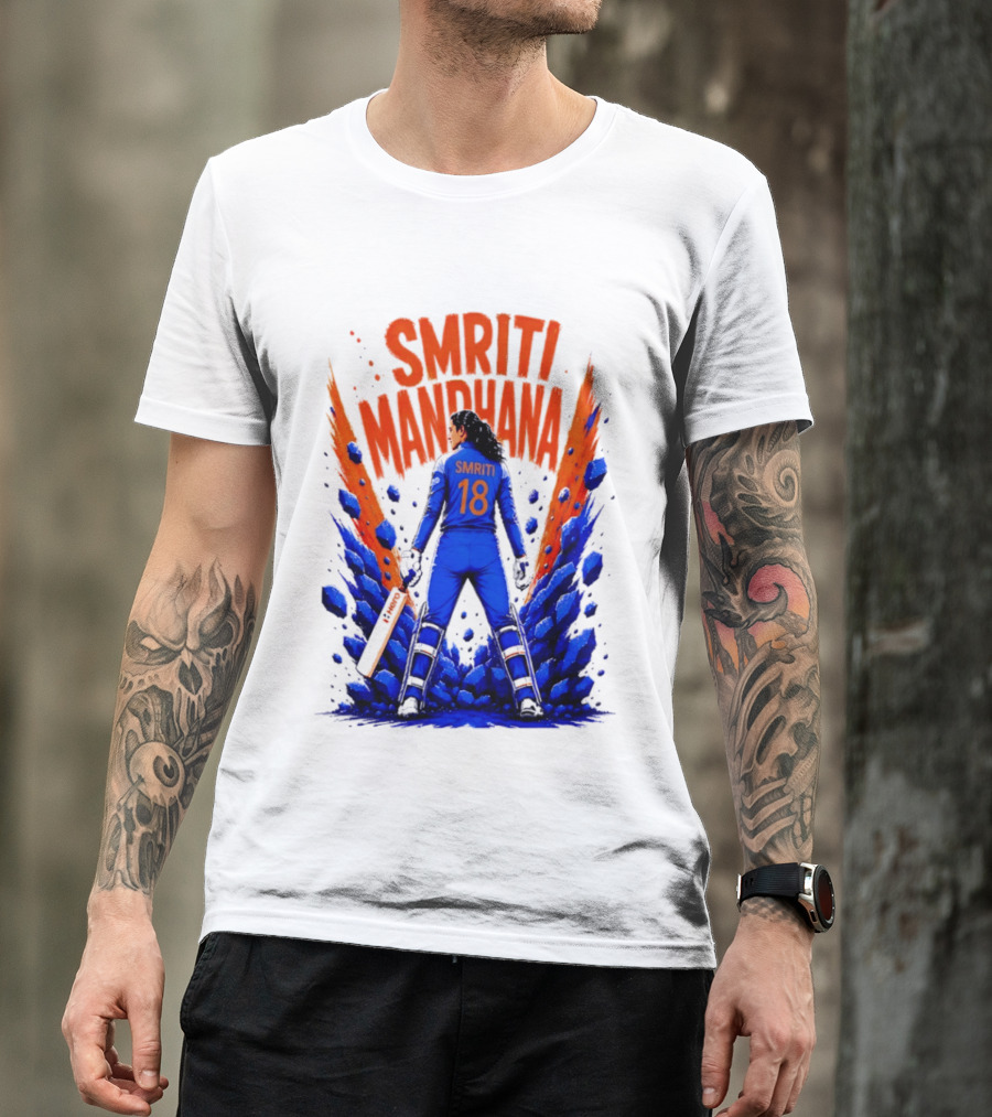Smriti Mandhana 18 Cricket Star Power Play T-Shirt