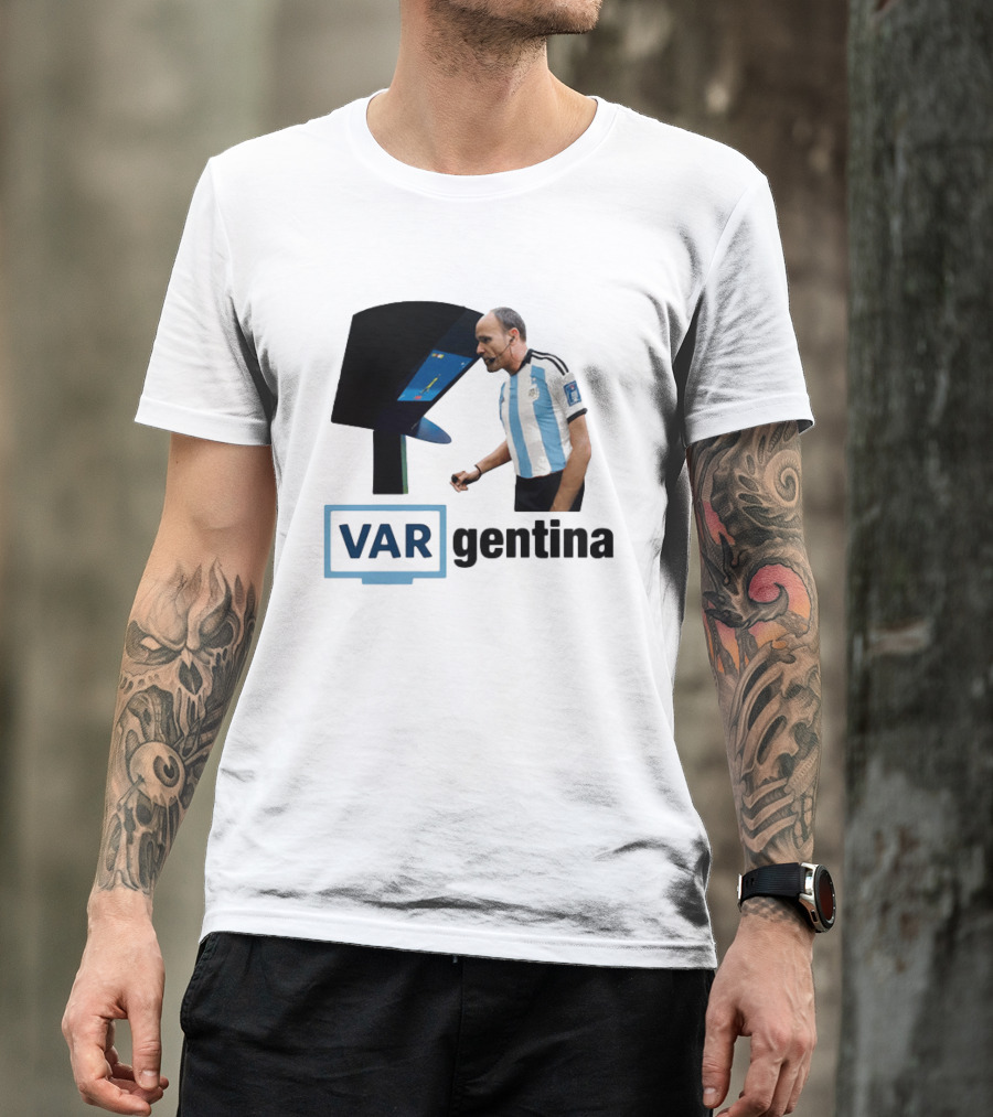 VAR Argentina Football Referee Interaction T-Shirt