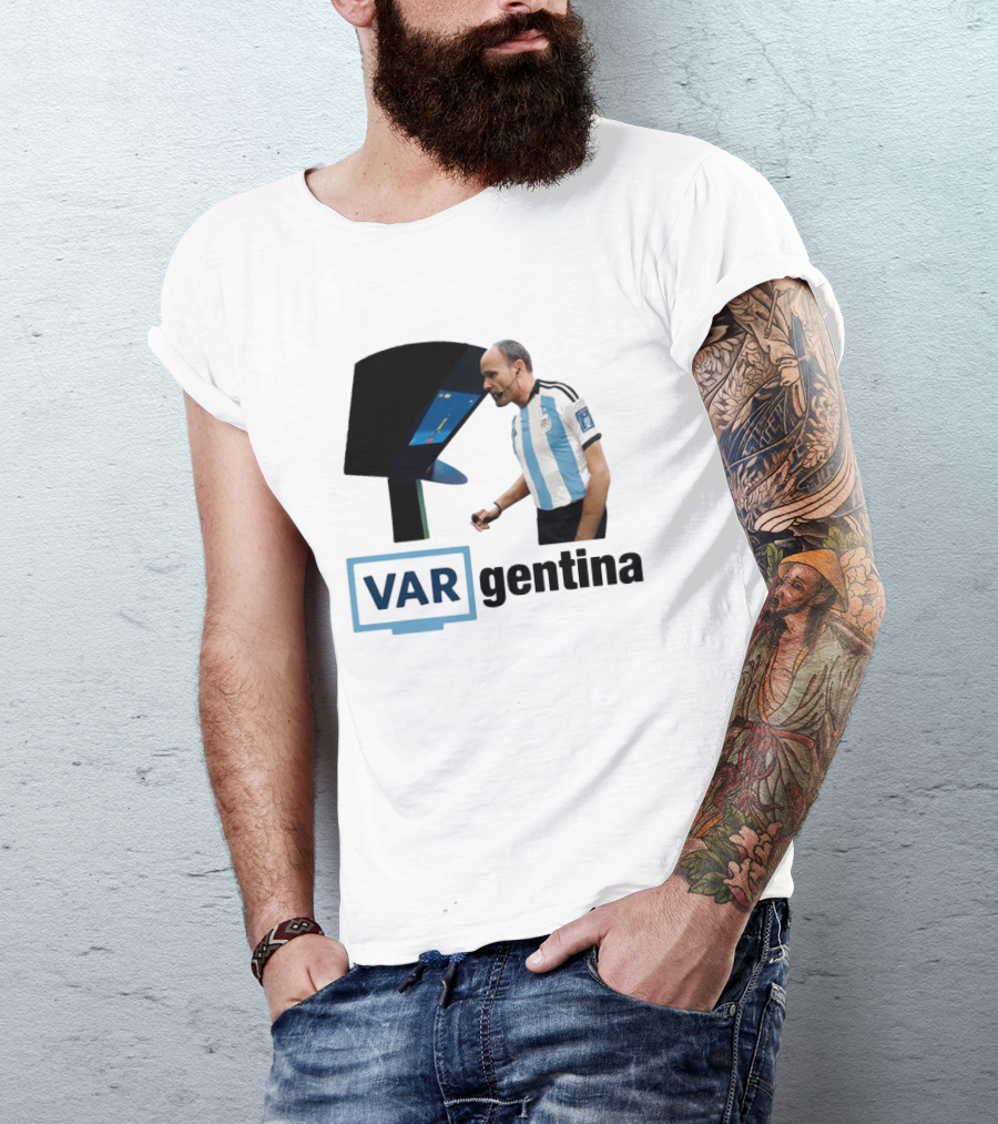 VAR Argentina Football Referee Interaction T-Shirt