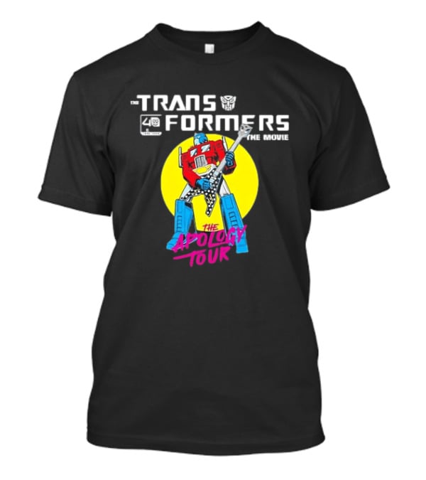 40 Years Transformers The Movie Optimus Prime The Apology Tour T-Shirt