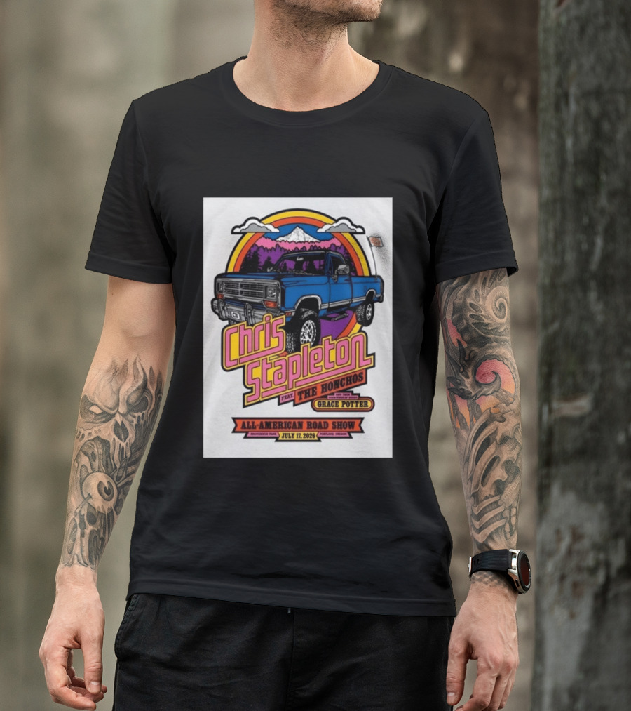 Chris Stapleton Feat The Honchos Grace Potter All American Road Show Providence Park Portland Oregon July 17 2026 T-Shirt
