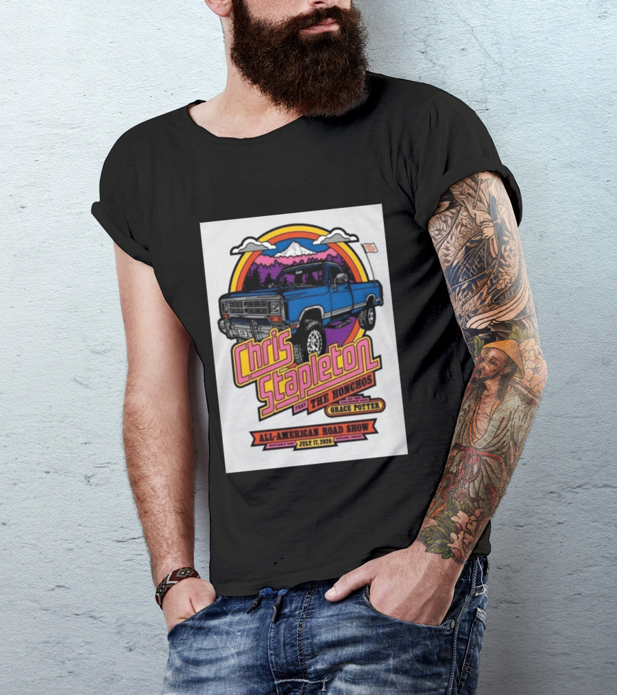 Chris Stapleton Feat The Honchos Grace Potter All American Road Show Providence Park Portland Oregon July 17 2026 T-Shirt