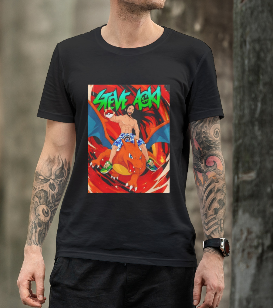 Steve Aoki Pokémon Charizard Adventure T-Shirt