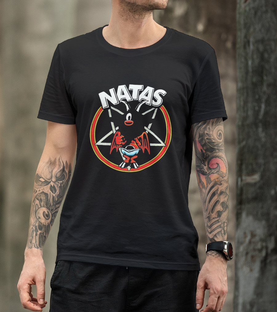 Natas Devil Thumbs Up Pentagram T-Shirt