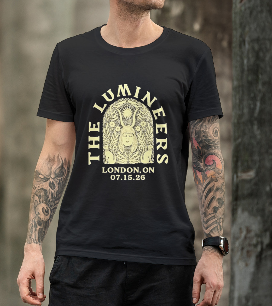 The Lumineers London ON 07.15.26 Concert Event Art Floral Motif T-Shirt