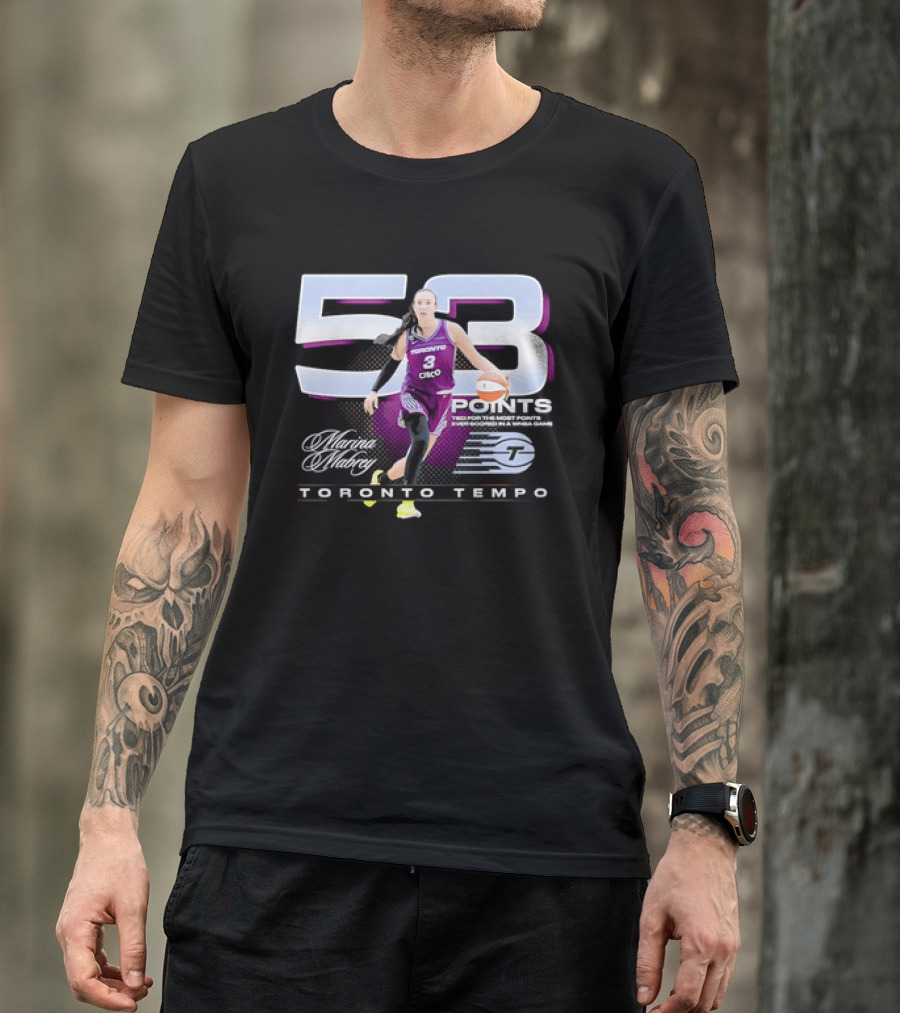 Toronto Tempo Marina Mabrey 53 Points Basketball T-Shirt