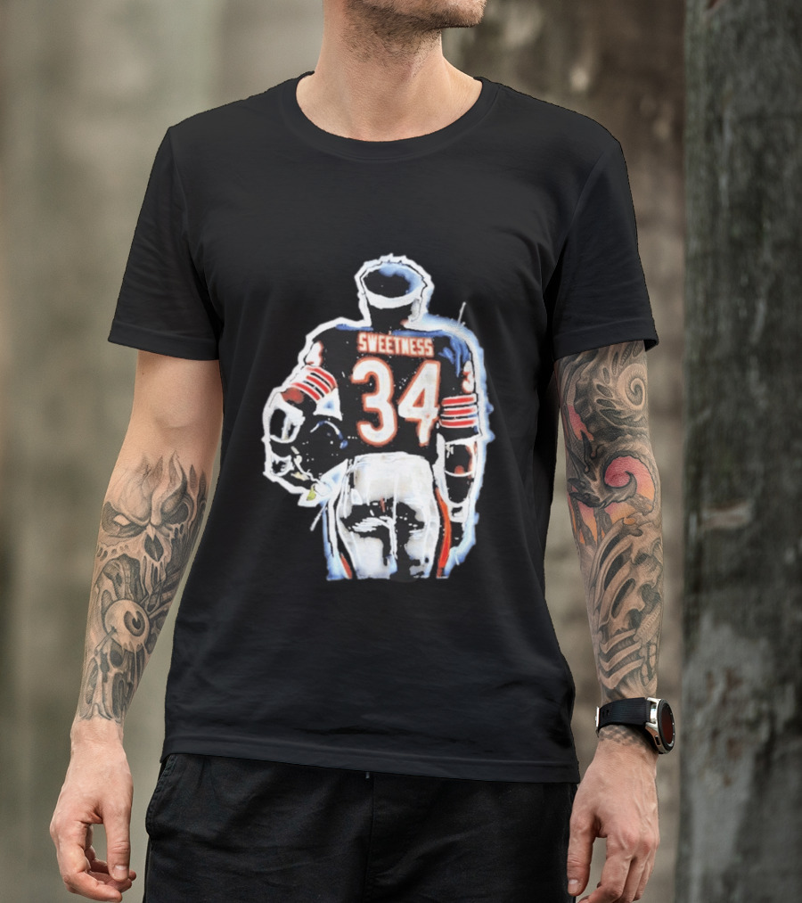 Walter Payton Sweetness 34 Chicago Bears Football Jersey Player T-Shirt