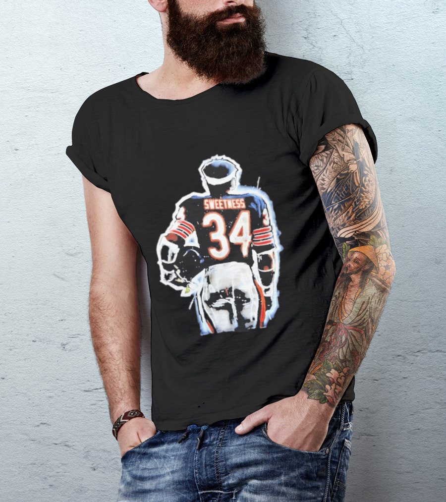 Walter Payton Sweetness 34 Chicago Bears Football Jersey Player T-Shirt