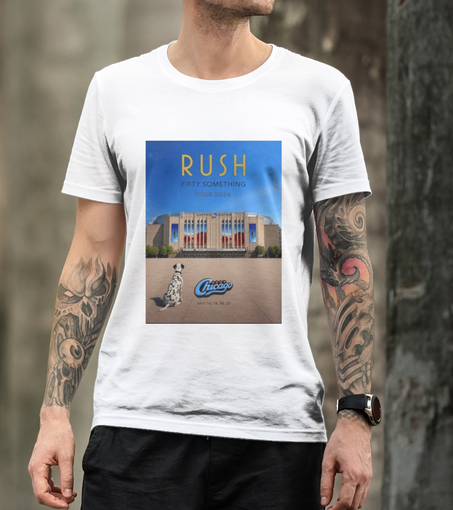 Rush Fifty Something Tour 2026 Chicago United Center July 16 18 20 22 Event T-Shirt