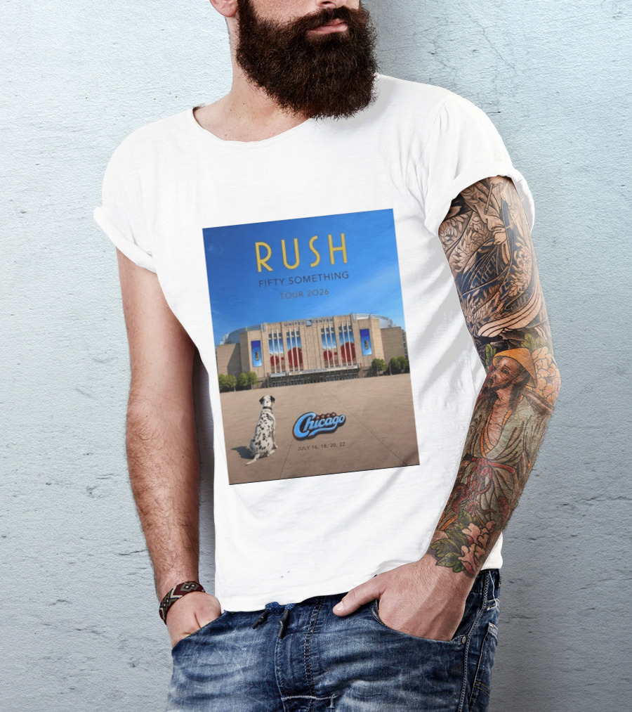 Rush Fifty Something Tour 2026 Chicago United Center July 16 18 20 22 Event T-Shirt