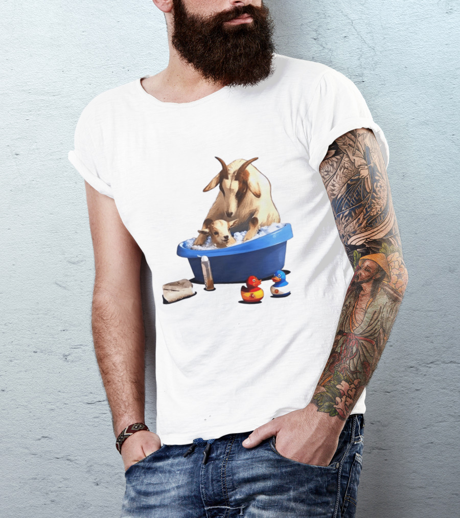 Spain Argentina Rubber Duckies Goat Bath Fun Time T-Shirt