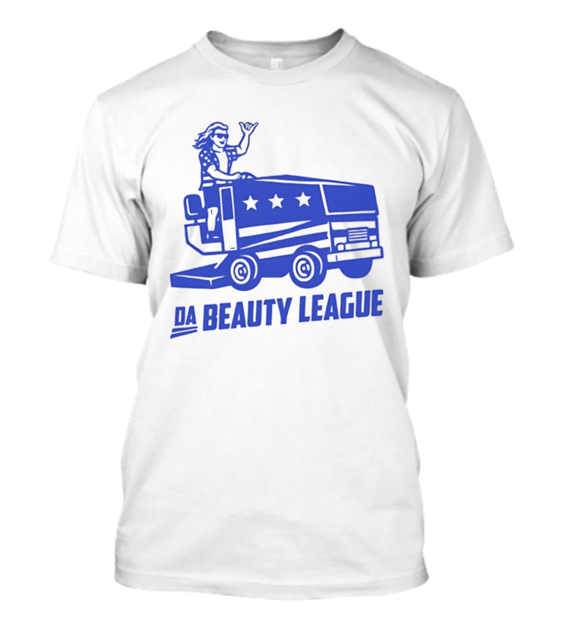 USA Wheels Zamboni Driver Da Beauty League Hockey T-Shirt