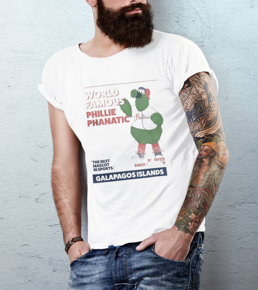 World Famous Phillie Phanatic Galapagos Islands April 1978 Phillies T-Shirt
