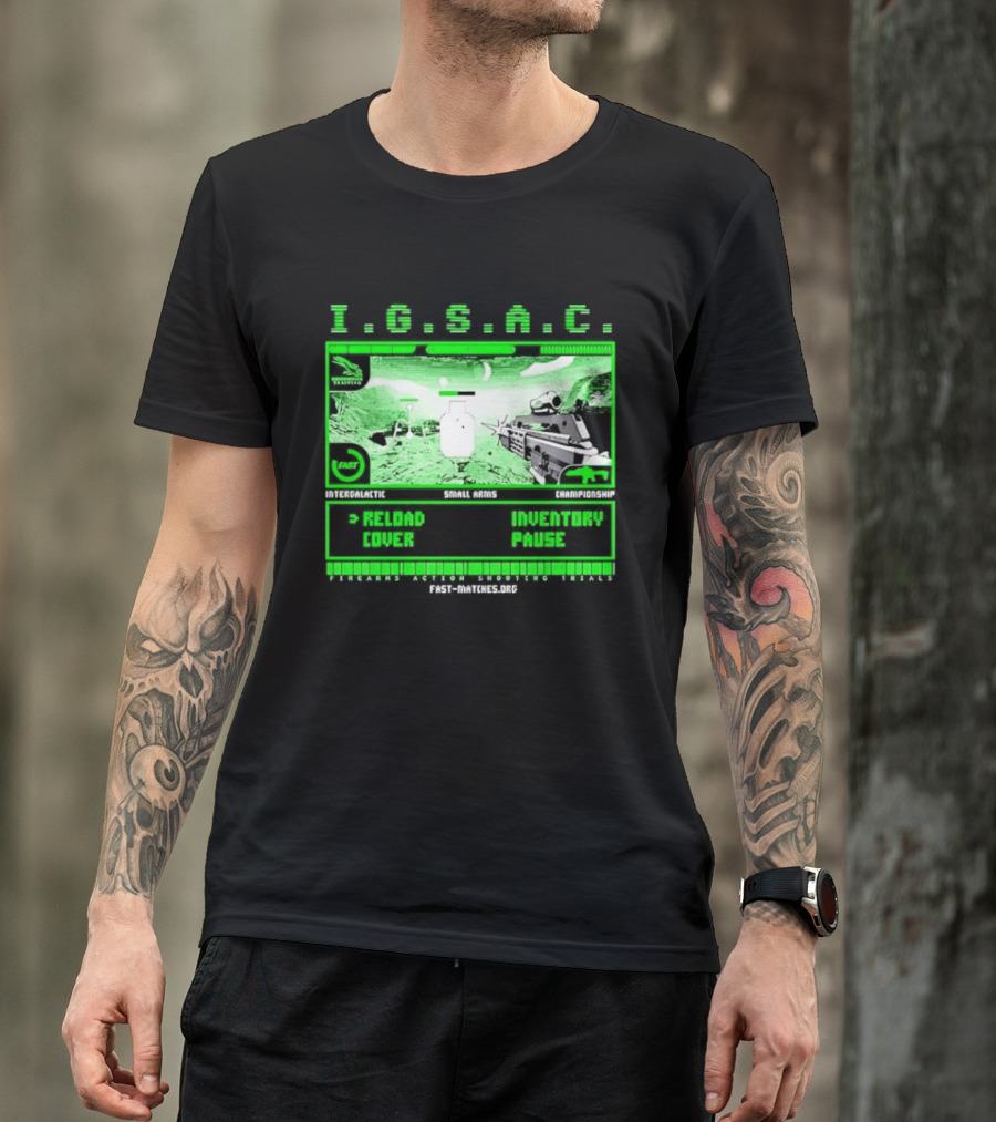 I.G.S.A.C Reload Cover Inventory Pause Gaming Interface Display T-Shirt