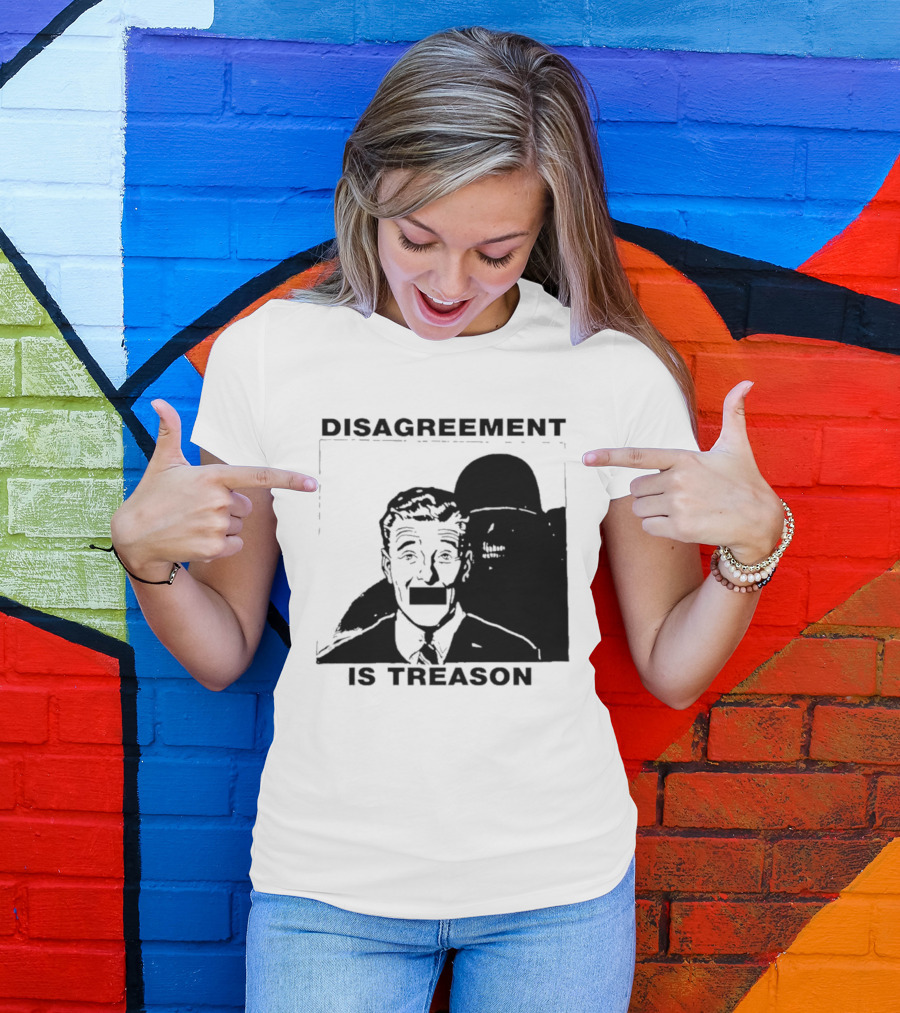 Disagreement Is Treason Retro Dystopian Censorship T-Shirt
