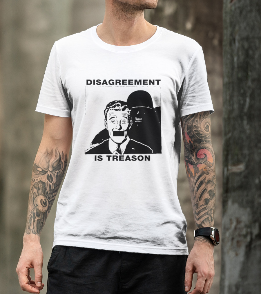 Disagreement Is Treason Retro Dystopian Censorship T-Shirt