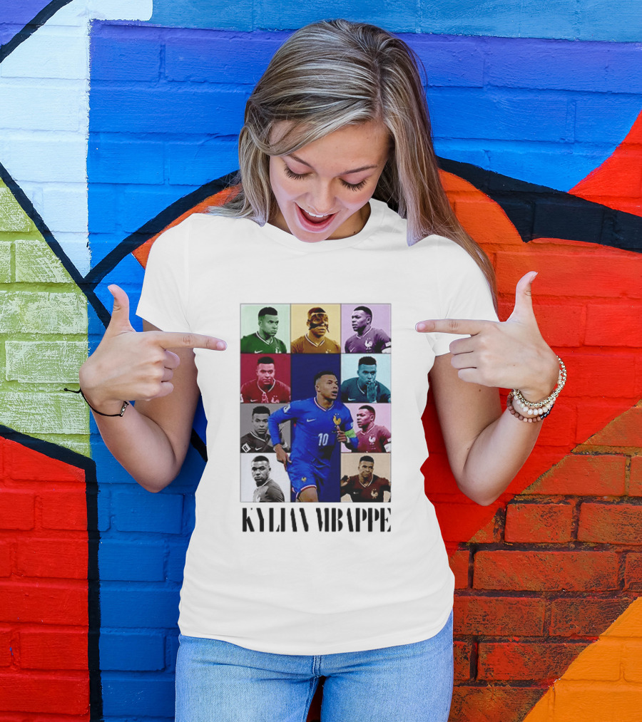 Kylian Mbappé France Football The Eras Tour Collage T-Shirt