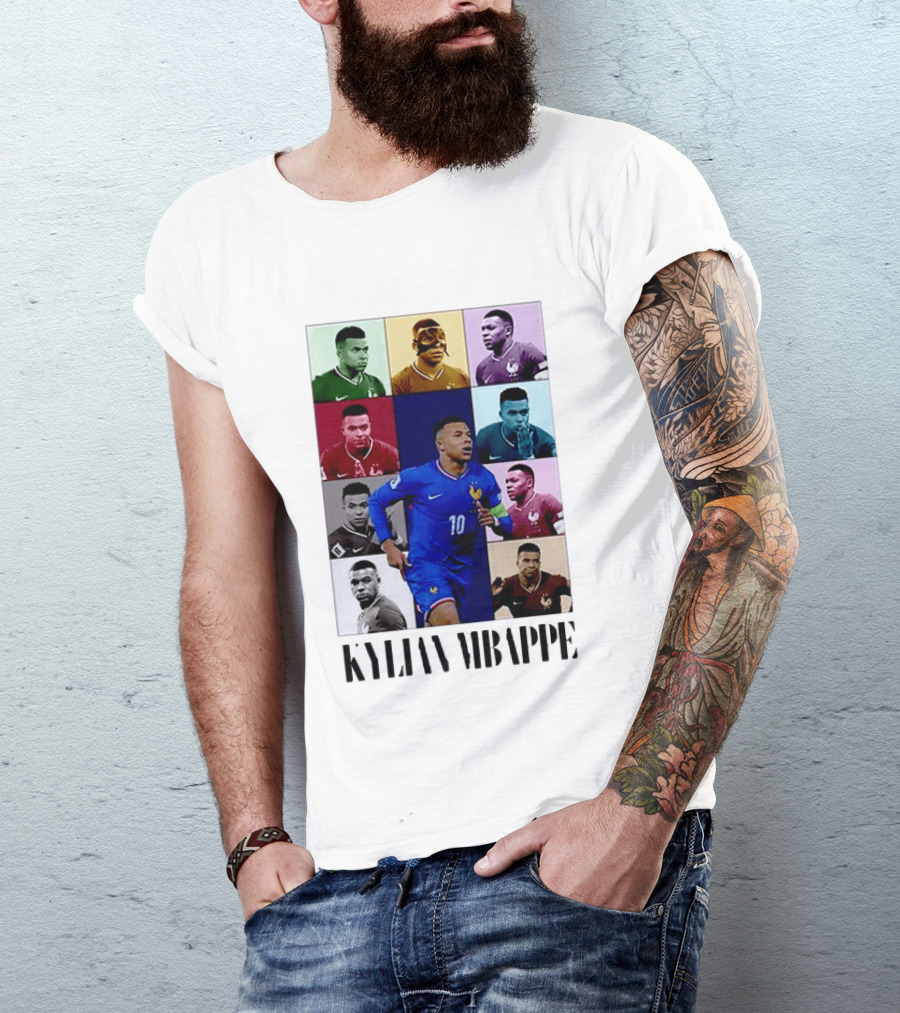 Kylian Mbappé France Football The Eras Tour Collage T-Shirt