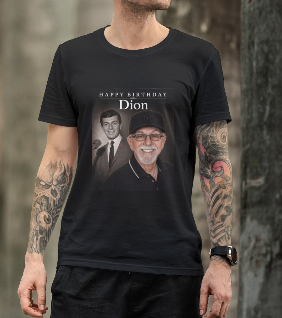 Happy Birthday Dion Iconic Celebration With Smiling T-Shirt