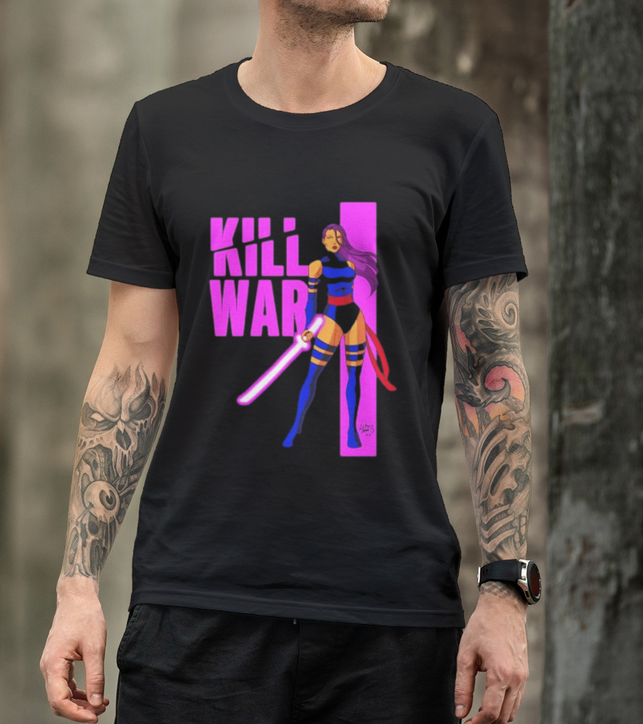 Psylocke Marvel Comics Kill War Pink T-Shirt