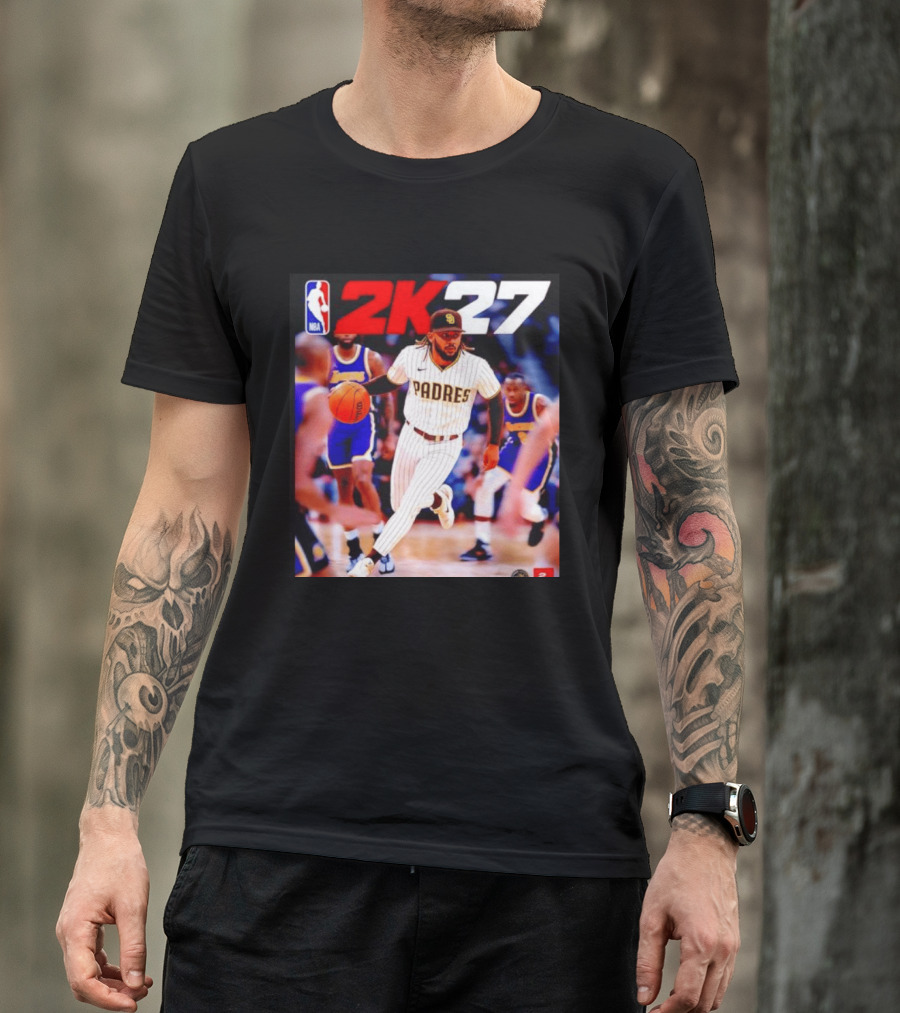 San Diego Padres NBA 2K27 Crossover Concept With Basketball Action T-Shirt