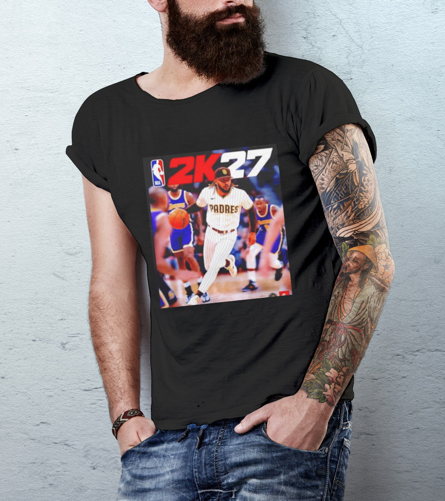 San Diego Padres NBA 2K27 Crossover Concept With Basketball Action T-Shirt