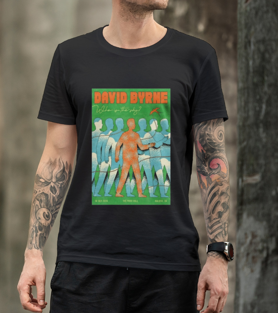 David Byrne Who Is The Sky Tour The Piece Hall Halifax UK July 18 2026 T-Shirt