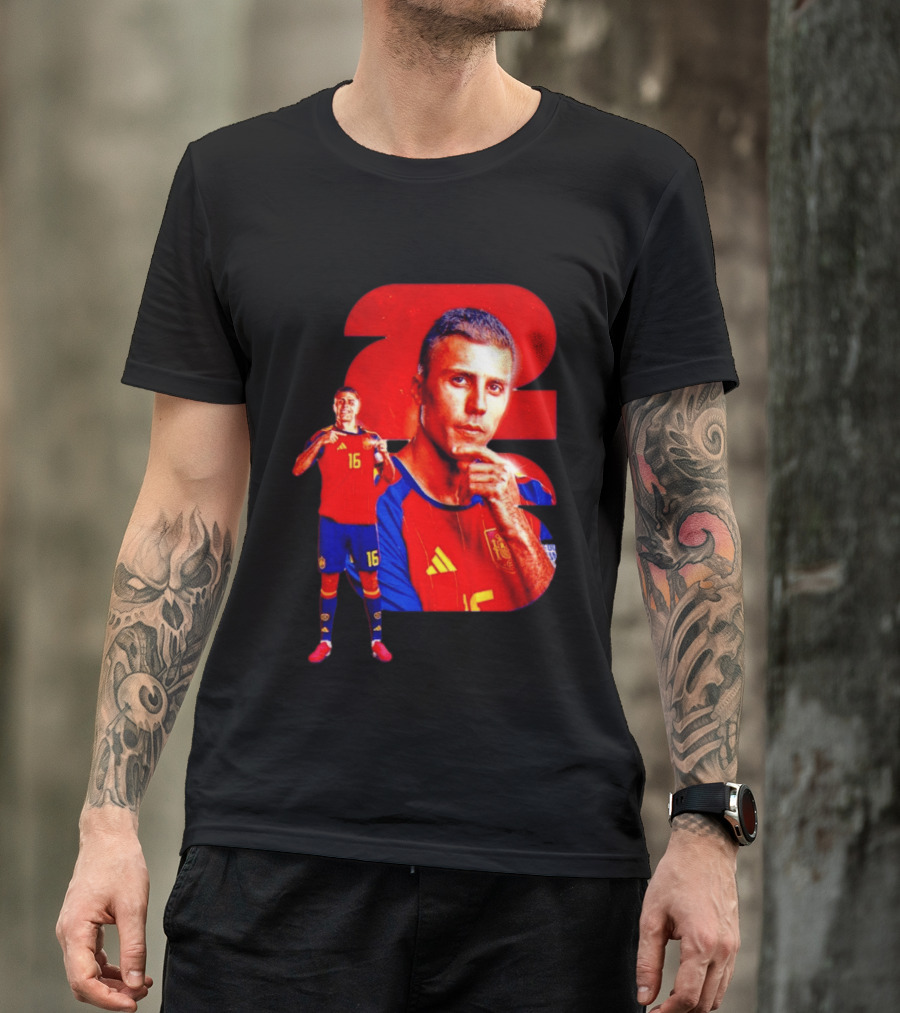Rodrigo Hernández Cascante Rodri No 16 Spain Manchester City Football Player T-Shirt