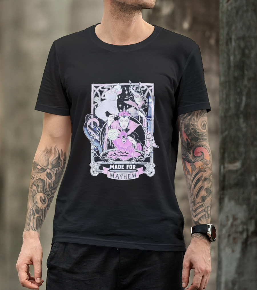 Disney Villains Made For Mayhem Ursula Maleficent Evil Queen T-Shirt