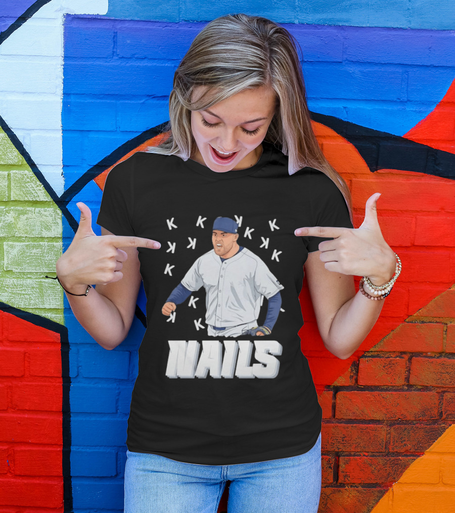 Logan Gilbert Strikeout Pitcher Seattle Mariners NAILS Baseball Fan T-Shirt