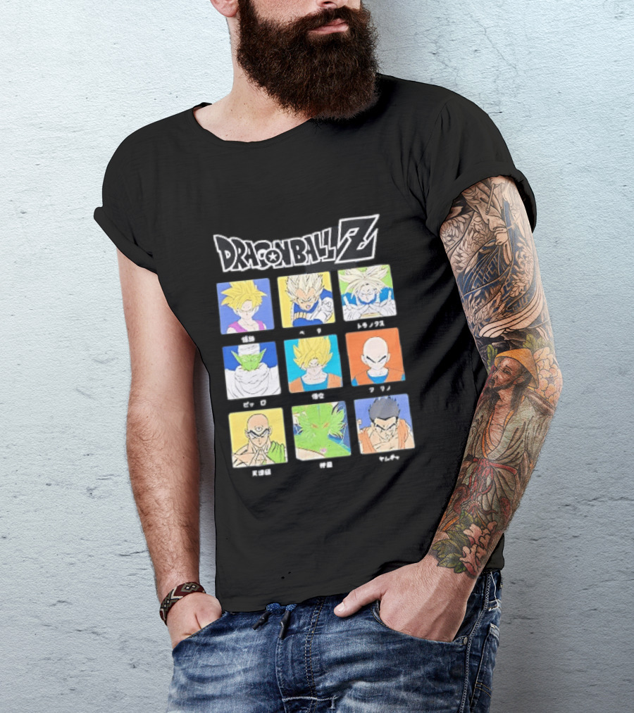 Dragon Ball Z Gohan Vegeta Trunks Piccolo Goku Krillin Tien Shenron Yamcha Anime Characters T-Shirt