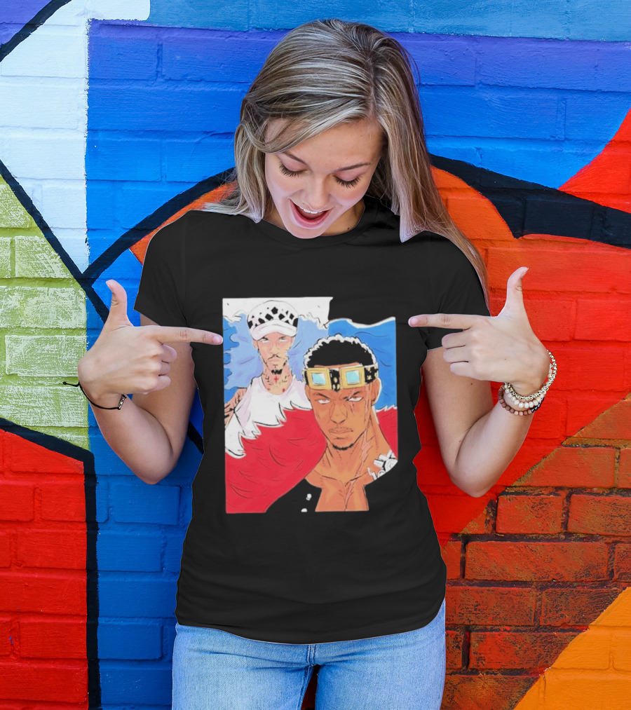Minnesota Timberwolves Anthony Edwards Lamelo Ball Anime Crossover One Piece Fusion T-Shirt