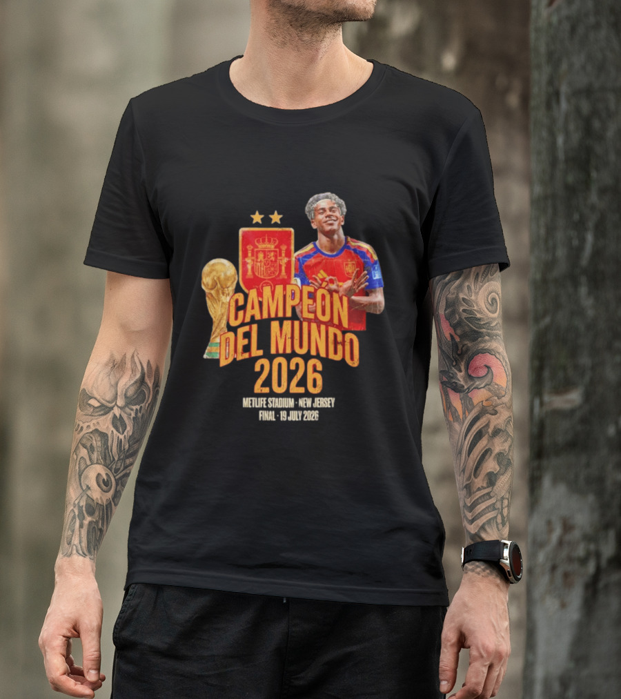 Spain Campeon Del Mundo 2026 Metlife Stadium New Jersey Final 19 Jul 2026 T-Shirt