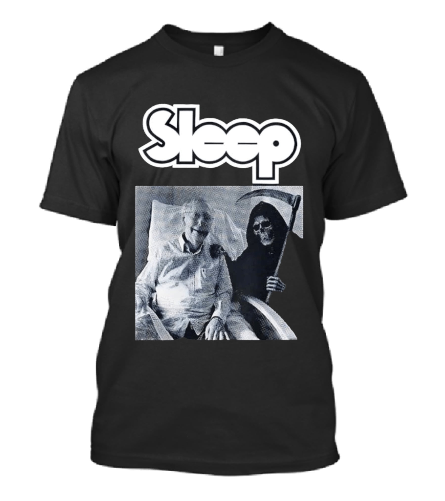 United Snakes Grim Reaper Holding Scythe Sleep Elderly Man In Hospital Room T-Shirt