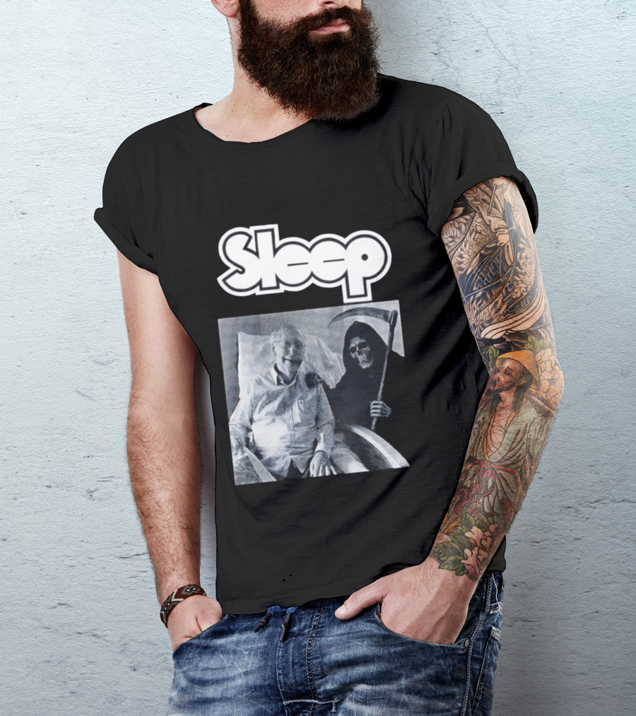 United Snakes Grim Reaper Holding Scythe Sleep Elderly Man In Hospital Room T-Shirt