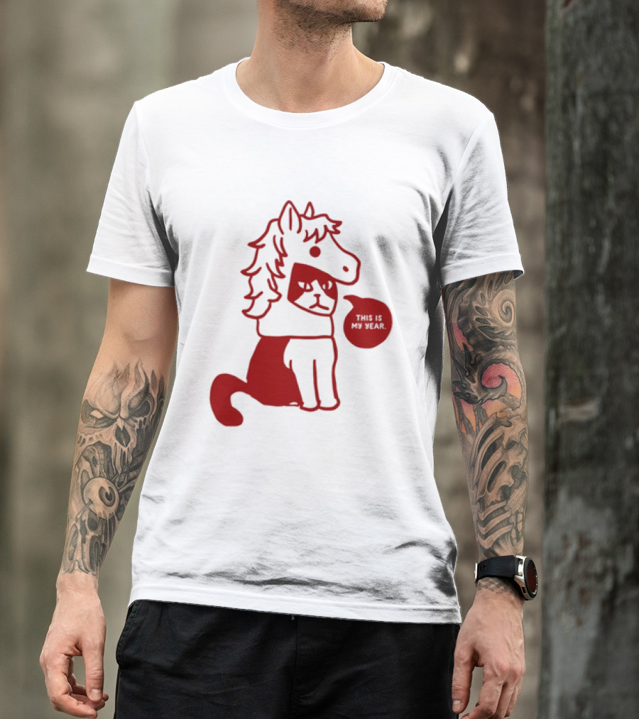Year Of The Horse 2026 Chinese Lunar New Year Zodiac Cat T-Shirt