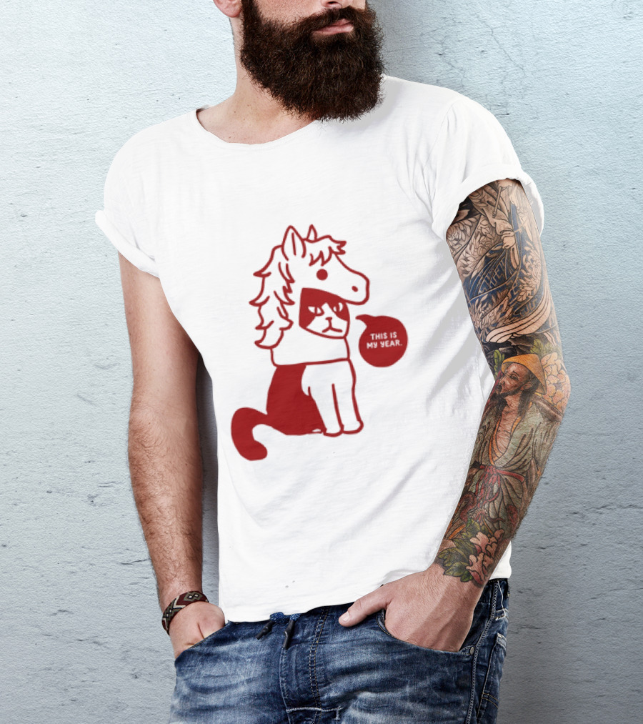 Year Of The Horse 2026 Chinese Lunar New Year Zodiac Cat T-Shirt