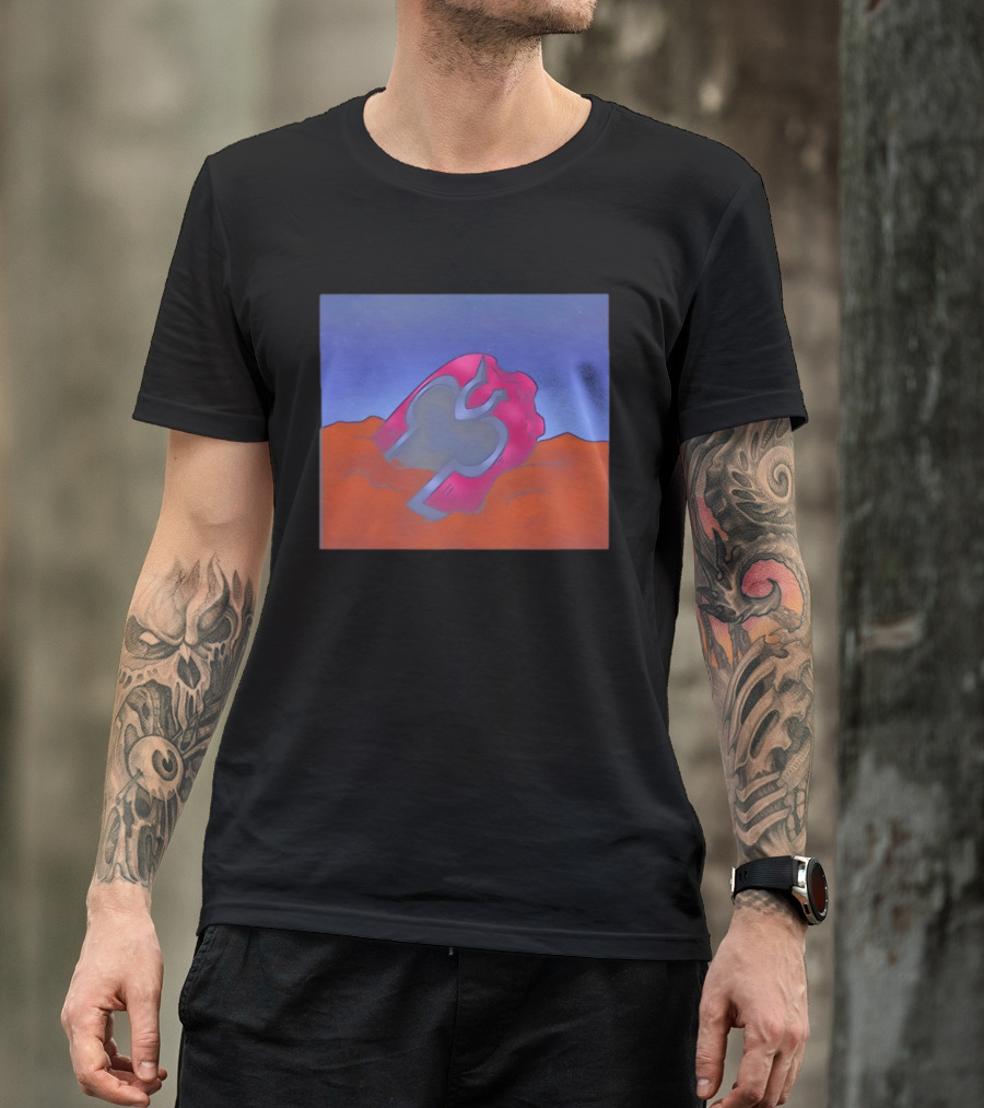 Devil Card Sinners To The Saint With Red Heart Symbol In Sand T-Shirt