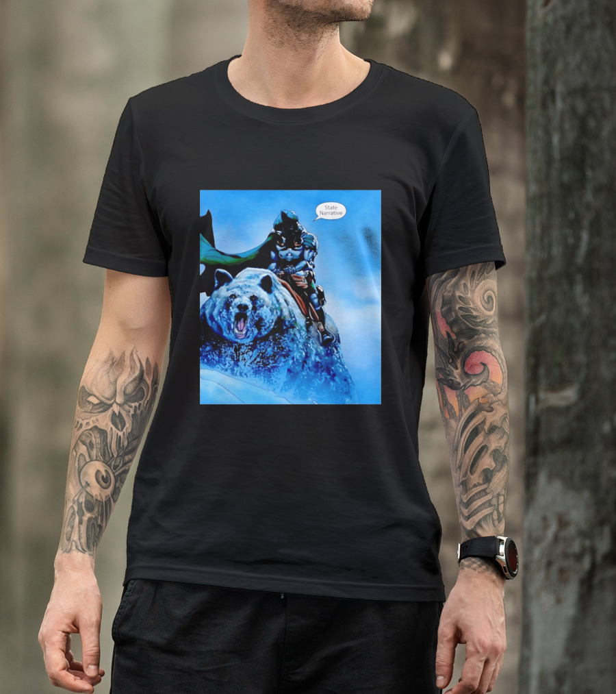 Doctor Doom State Narrative Riding Bear T-Shirt