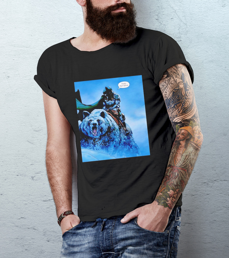 Doctor Doom State Narrative Riding Bear T-Shirt