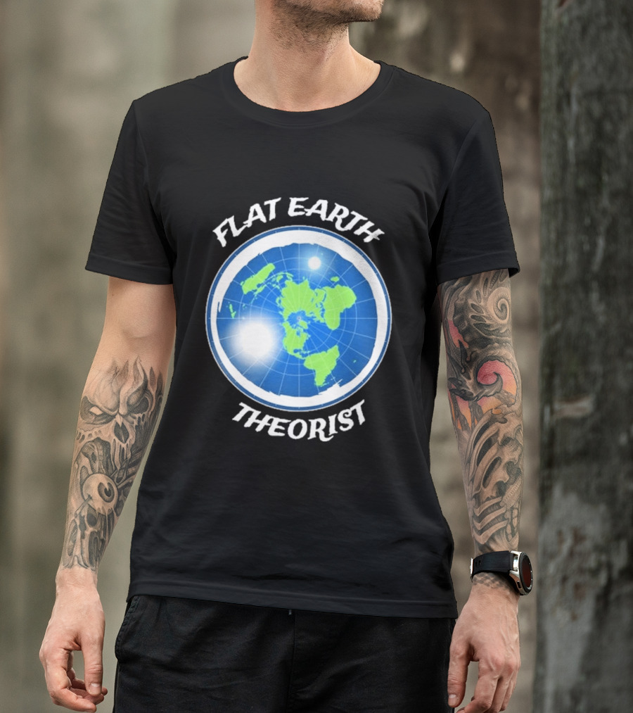 Flat Earth Theorist Ice Wall Map T-Shirt