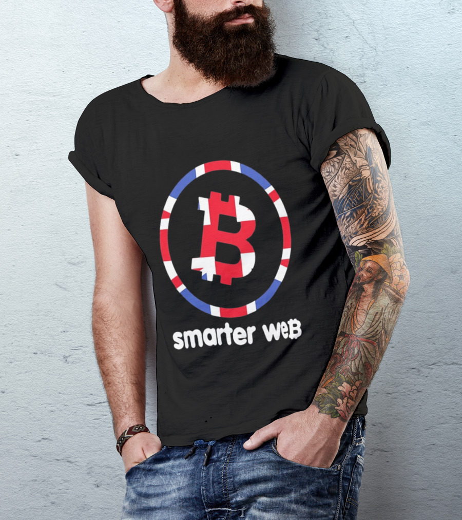 Smarter Web Bitcoin UK Flag Crypto Blockchain T-Shirt