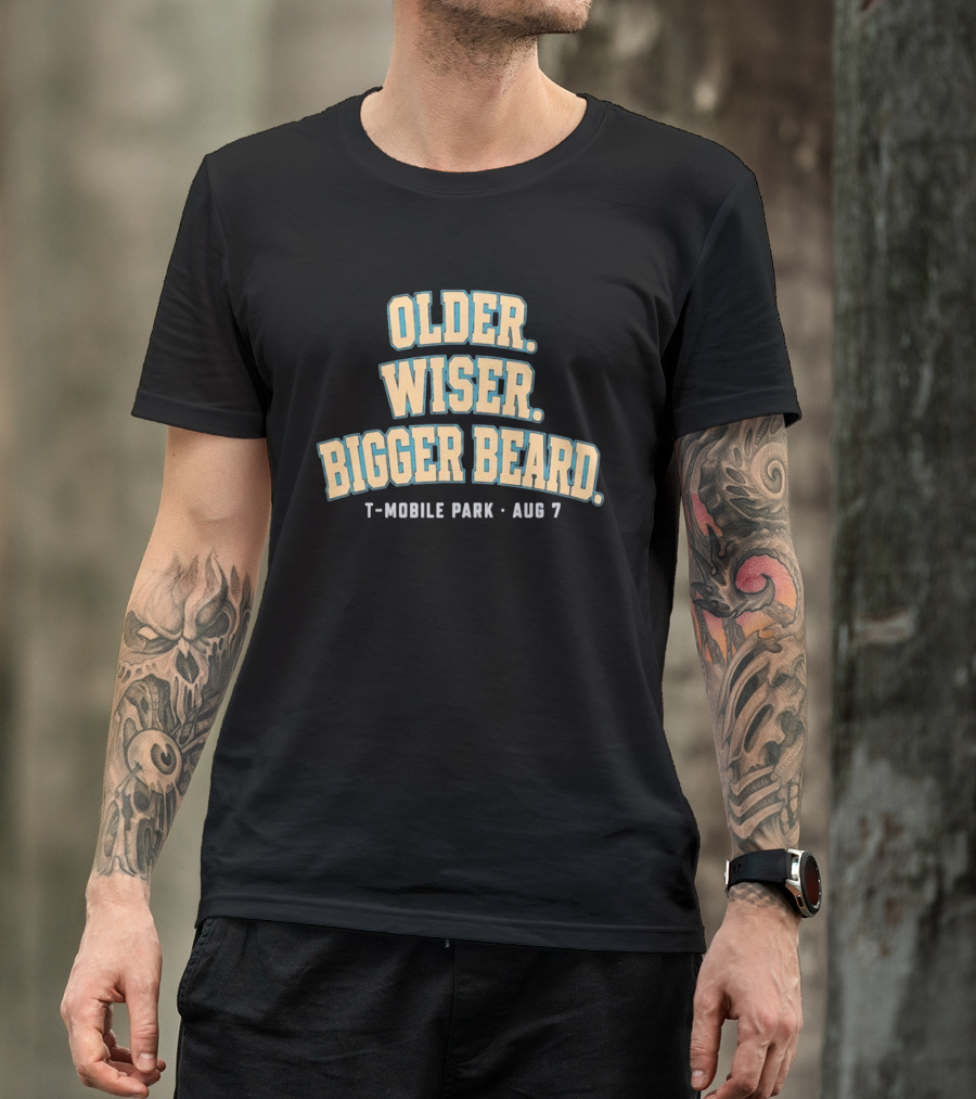 Older Wiser Bigger Beard Mobile Park Aug 7 T-Shirt
