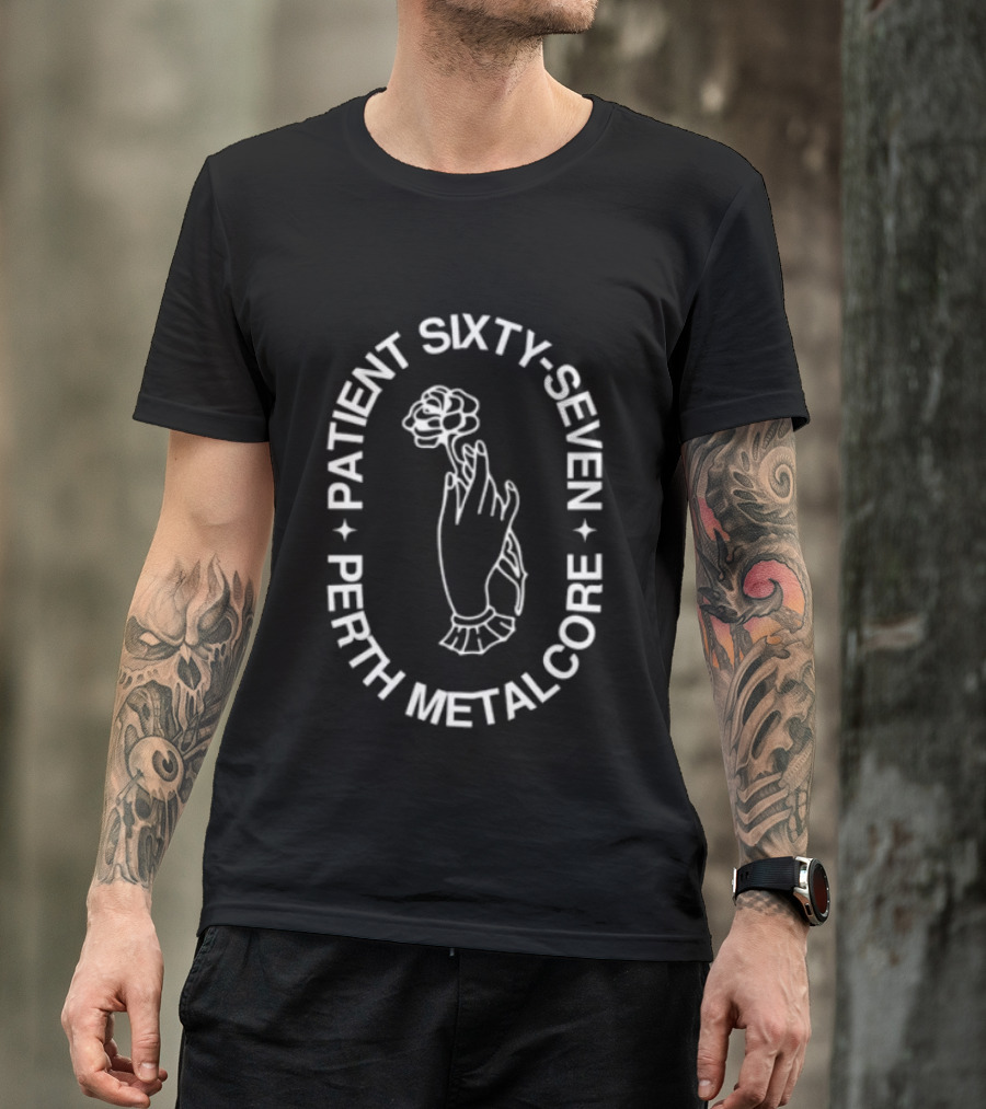 Patient Sixty Seven Perth Metalcore Flower Hand T-Shirt